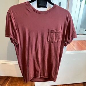 Urban Outfitters Men's Burgundy Short Sleeve Tee